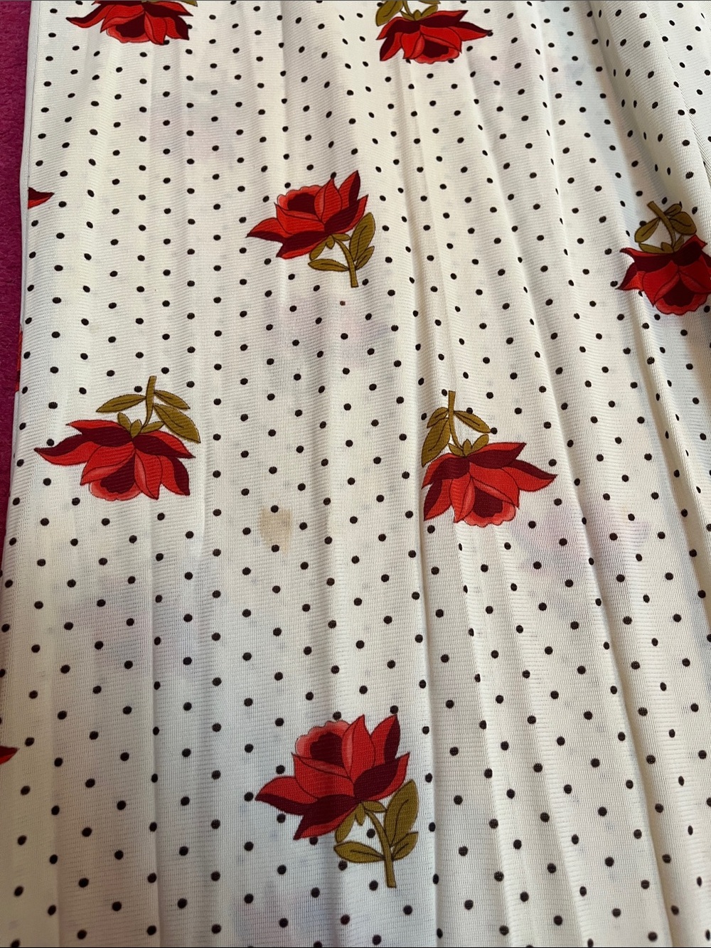 Vintage floral polka dot wide leg flowy pants - Picture 3 of 5